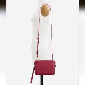 Burgundy Vince Camuto Cami Leather Crossbody Purse